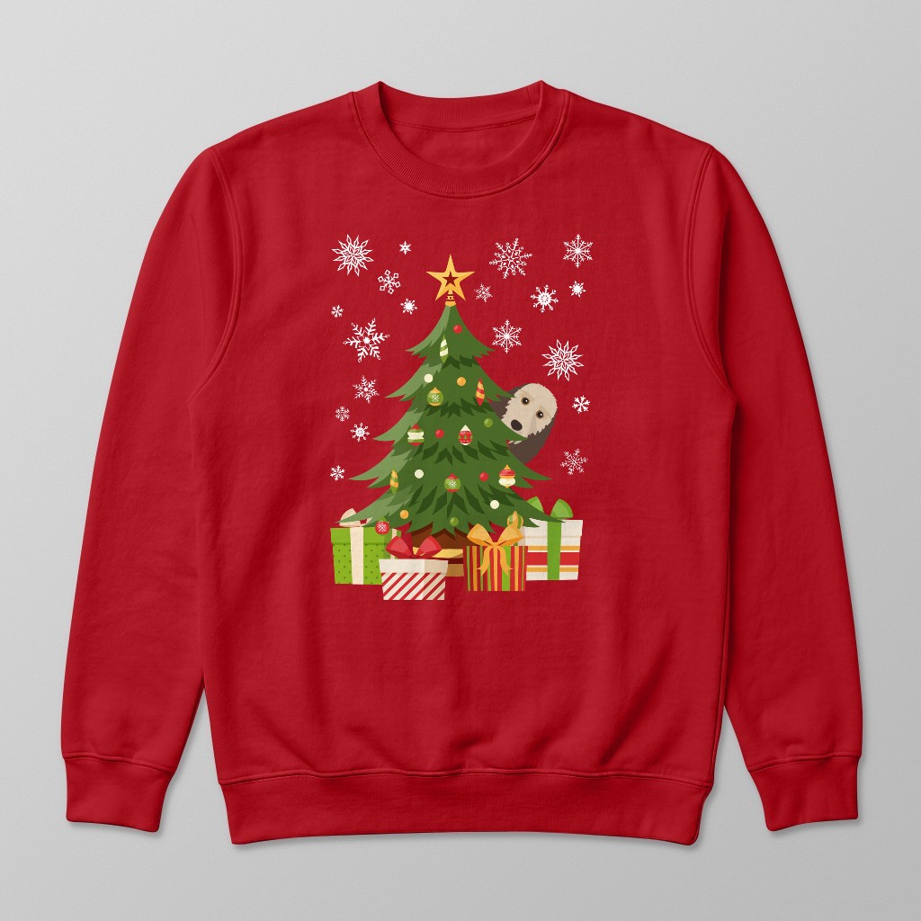 Behind The Christmas Tree: Personalised {breedFullName} Sweatshirt
