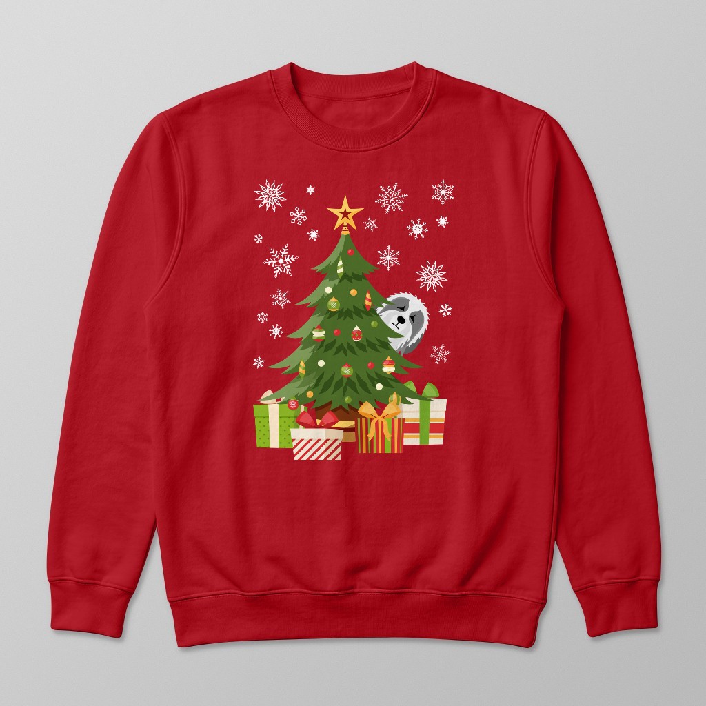 Behind The Christmas Tree: Personalized {breedFullName} Sweatshirt