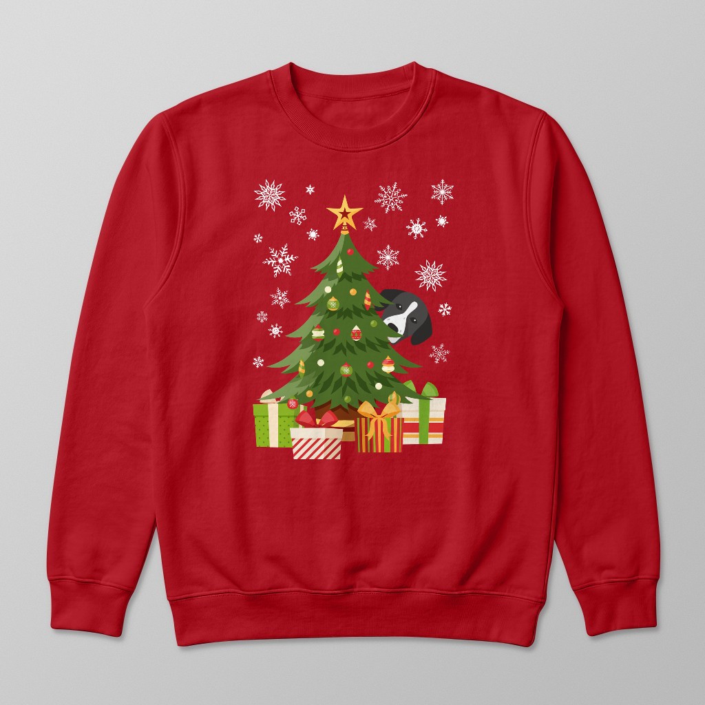 Behind The Christmas Tree: Personalized {breedFullName} Sweatshirt
