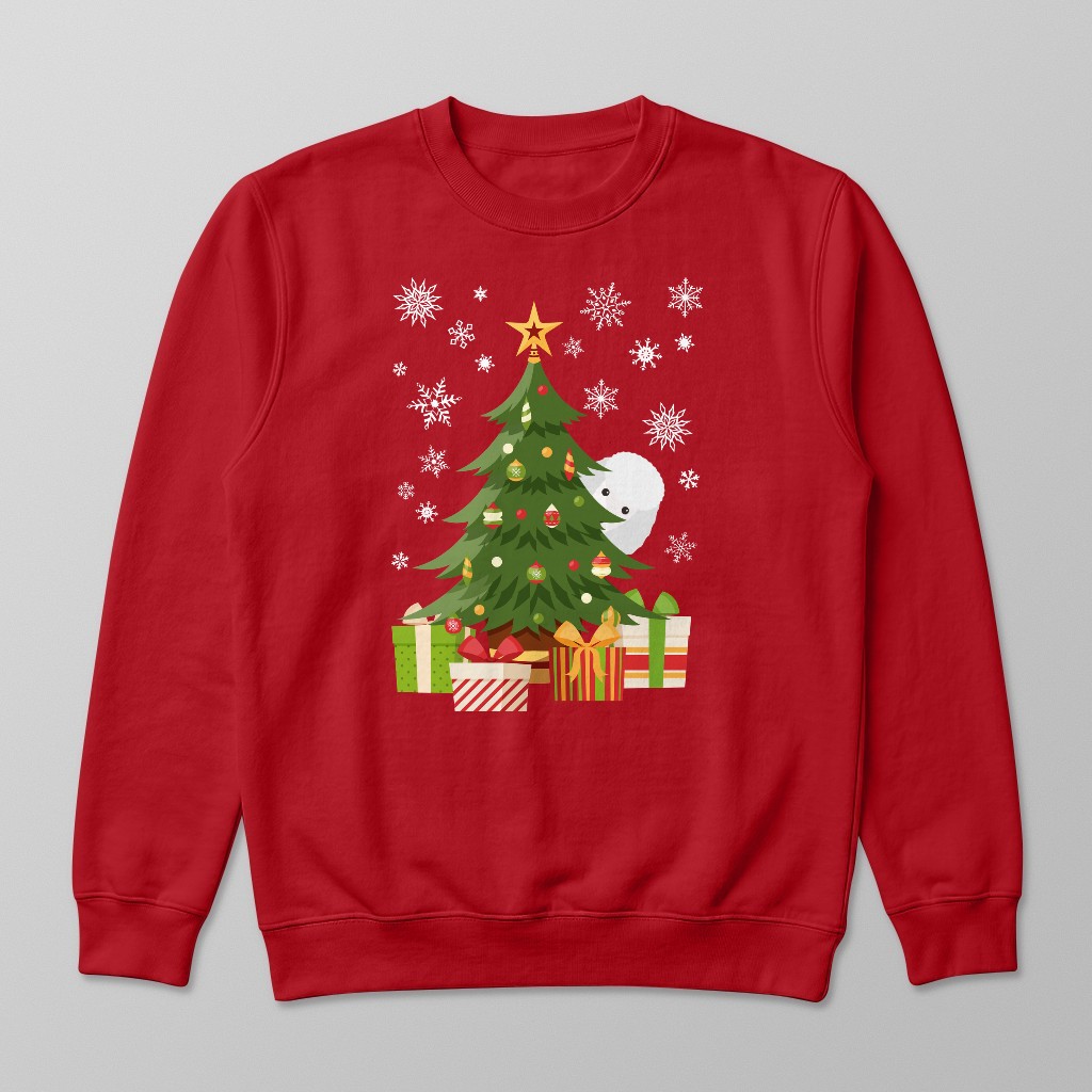 Behind The Christmas Tree: Personalized {breedFullName} Sweatshirt