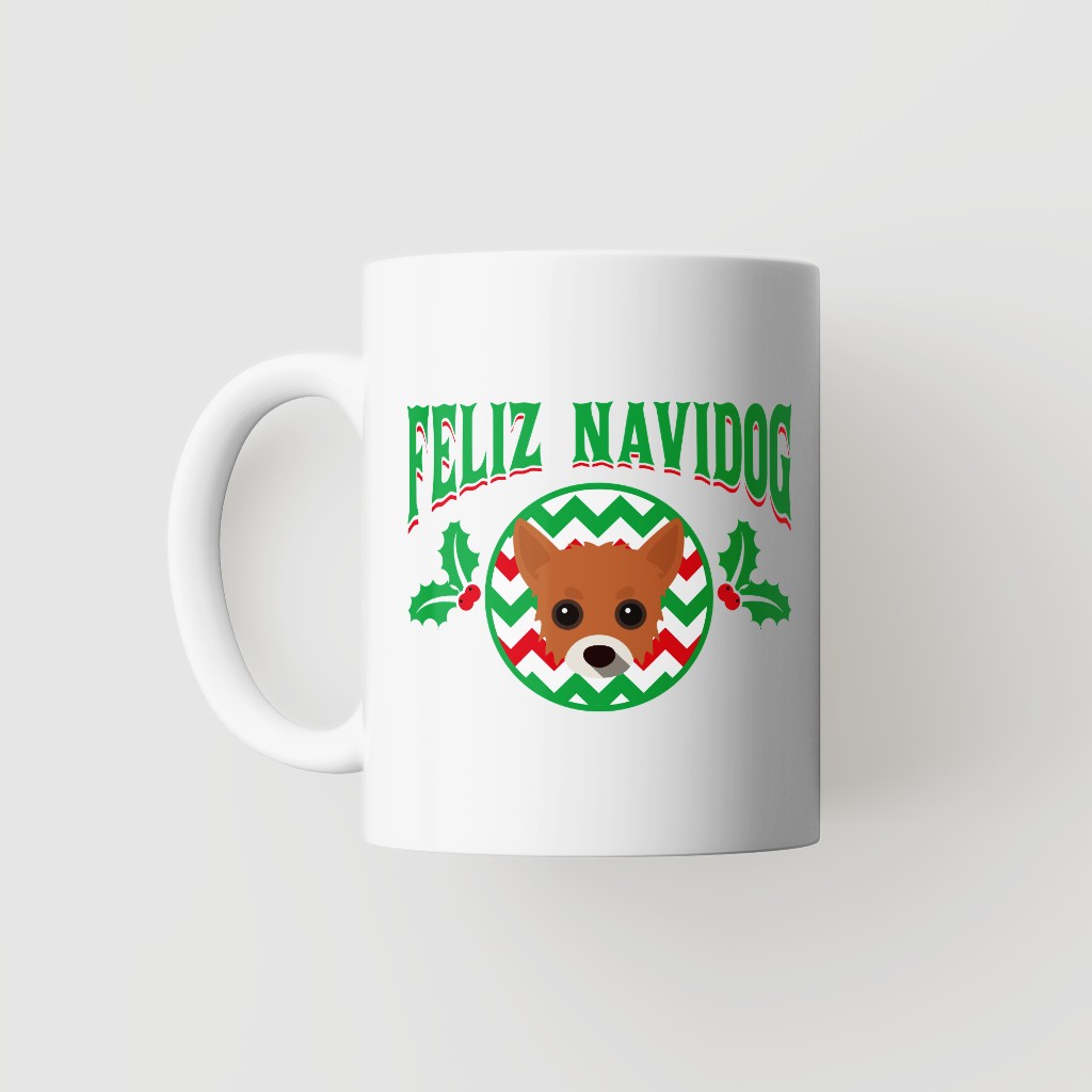 Feliz Navidog: Personalised {breedFullName} Mug