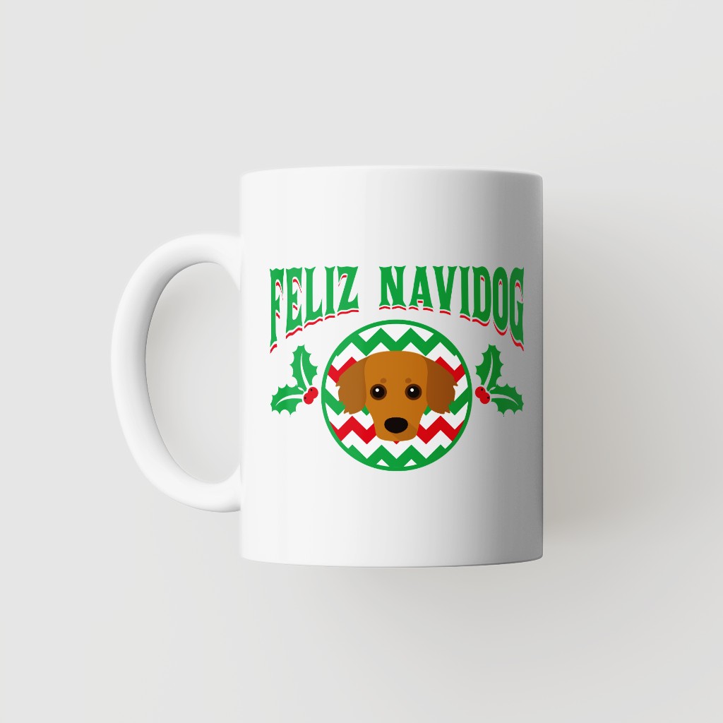 Feliz Navidog: Personalised {breedFullName} Mug
