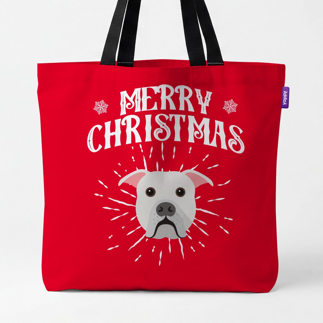 'Merry Christmas' - Personalized {breedCommonName} Canvas Bag
