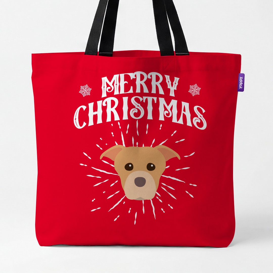 'Merry Christmas' - Personalised {breedCommonName} Canvas Bag