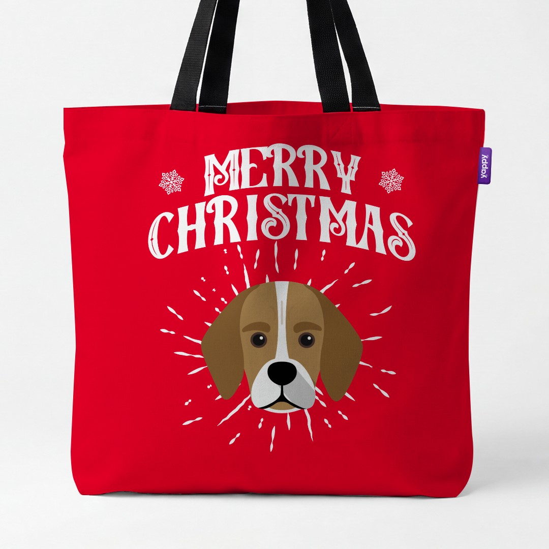 'Merry Christmas' - Personalised {breedCommonName} Canvas Bag