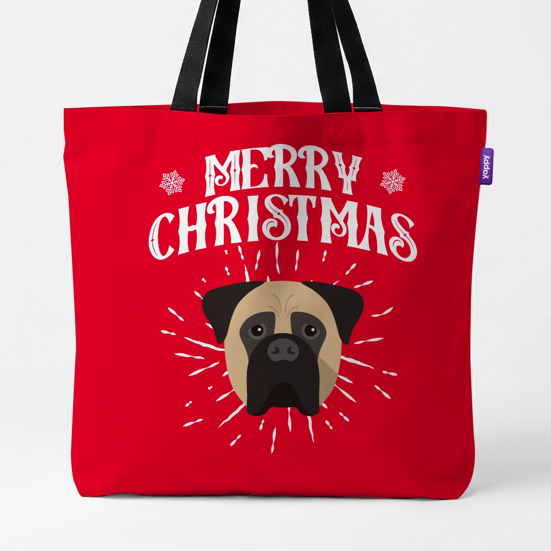 'Merry Christmas' - Personalised {breedCommonName} Canvas Bag