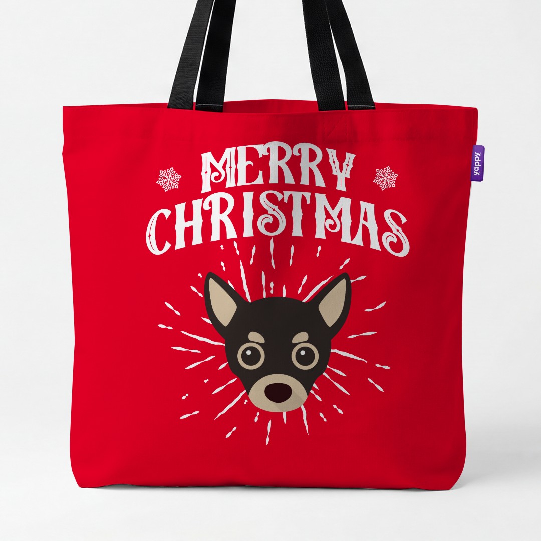 'Merry Christmas' - Personalised {breedCommonName} Canvas Bag