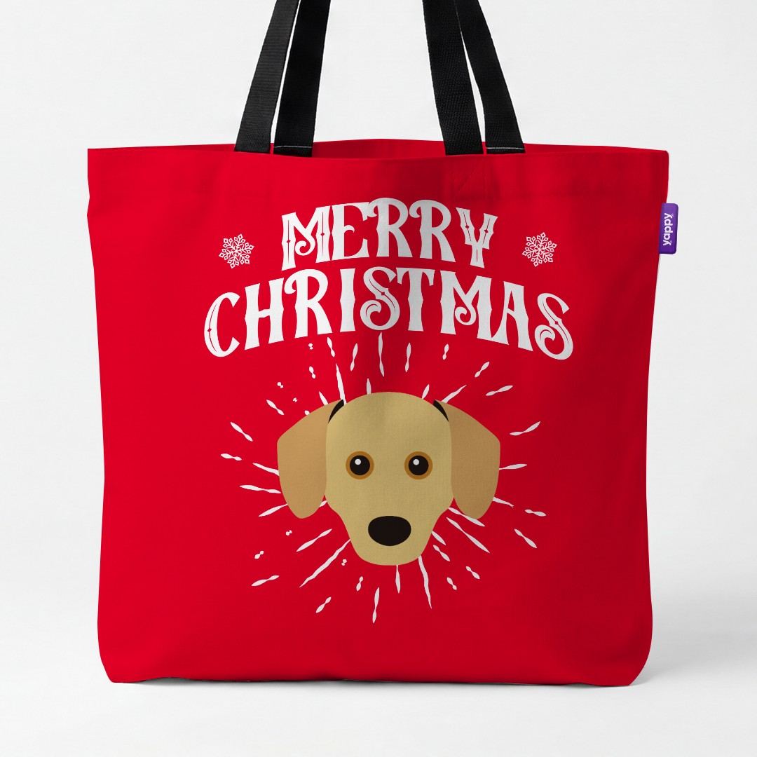 'Merry Christmas' - Personalized {breedCommonName} Canvas Bag