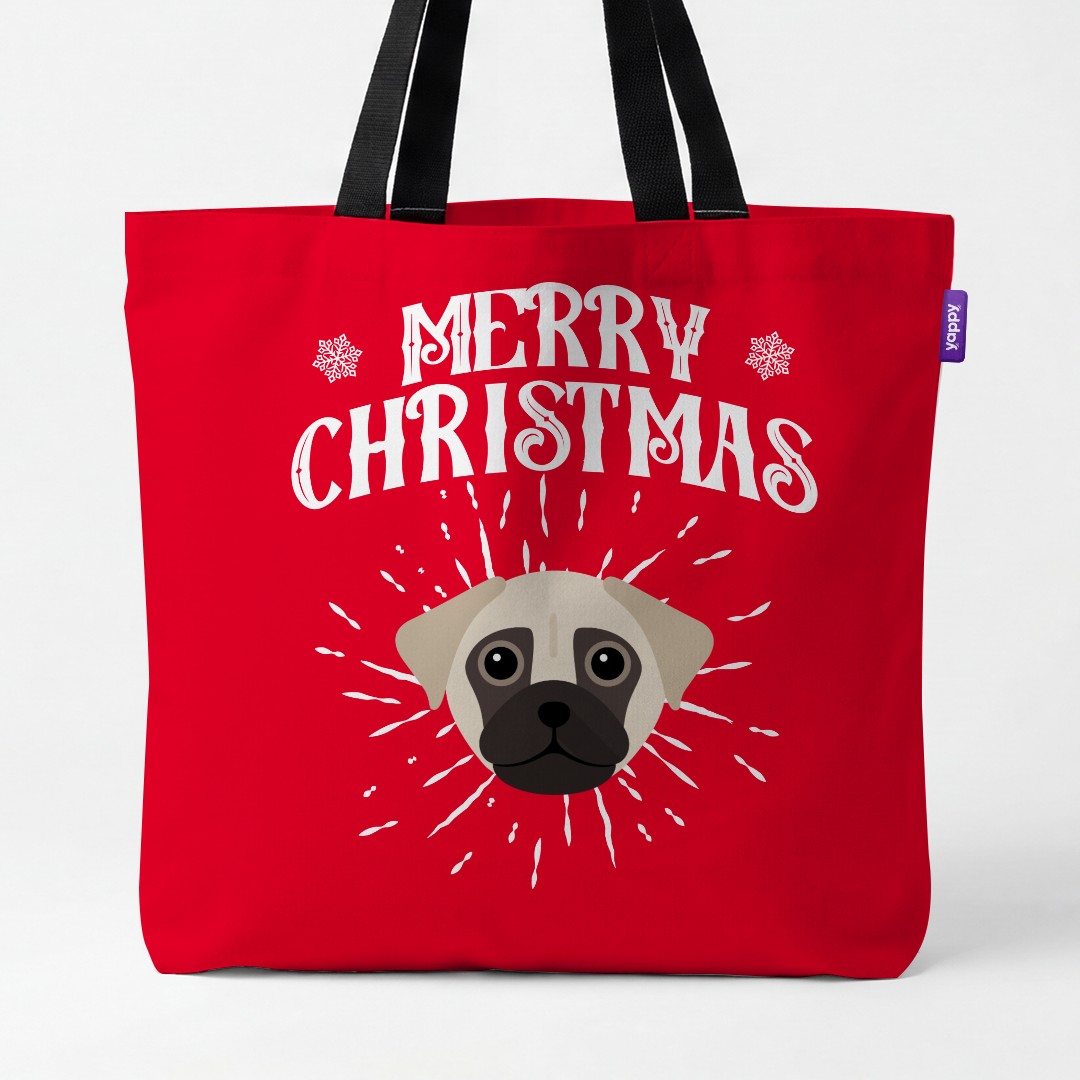 'Merry Christmas' - Personalised {breedCommonName} Canvas Bag