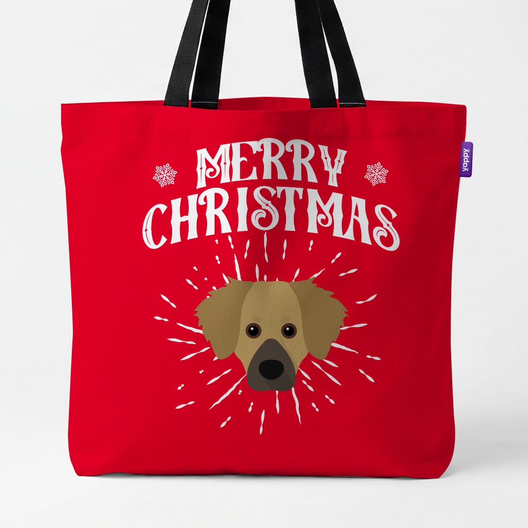 'Merry Christmas' - Personalised {breedCommonName} Canvas Bag