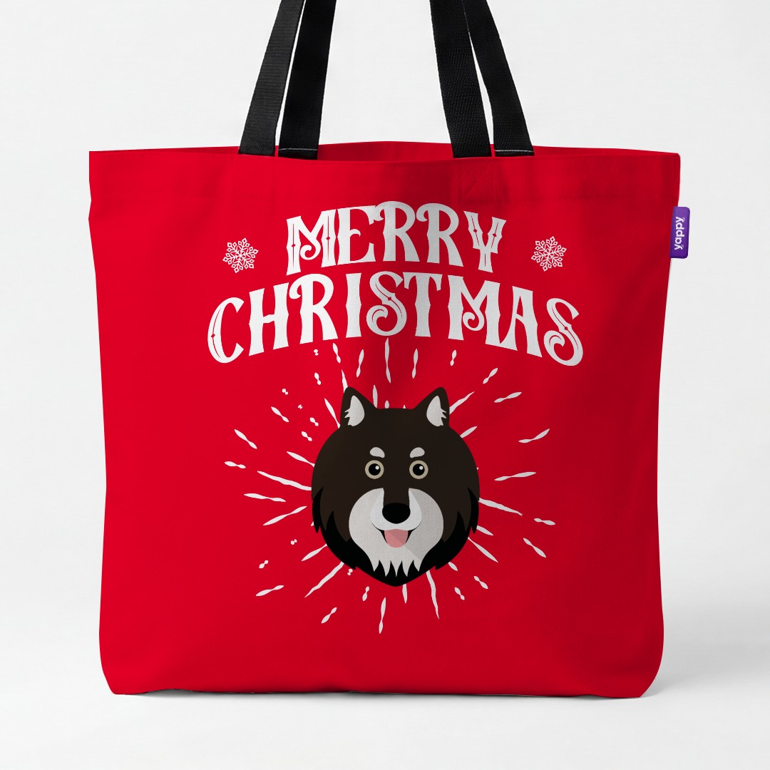 'Merry Christmas' - Personalised {breedCommonName} Canvas Bag