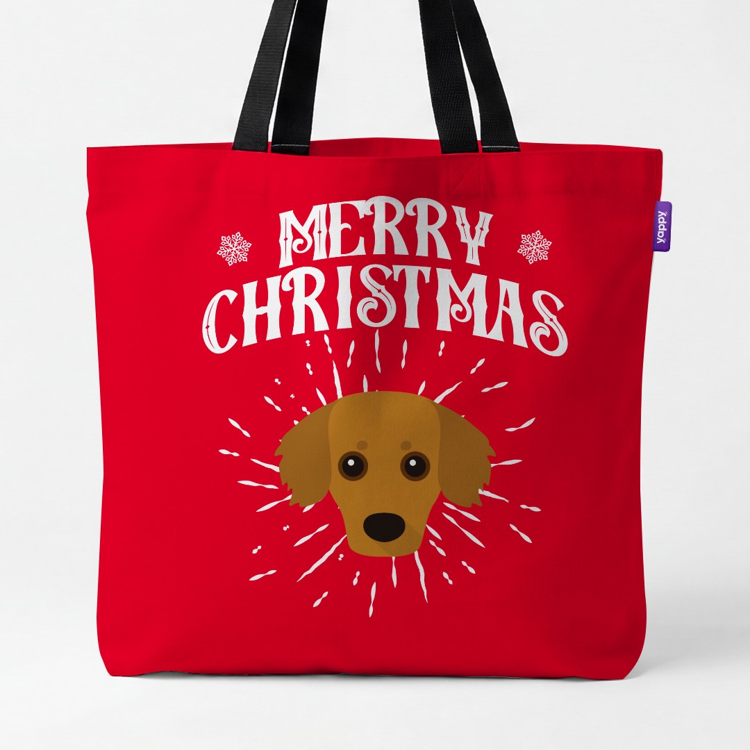 'Merry Christmas' - Personalised {breedCommonName} Canvas Bag