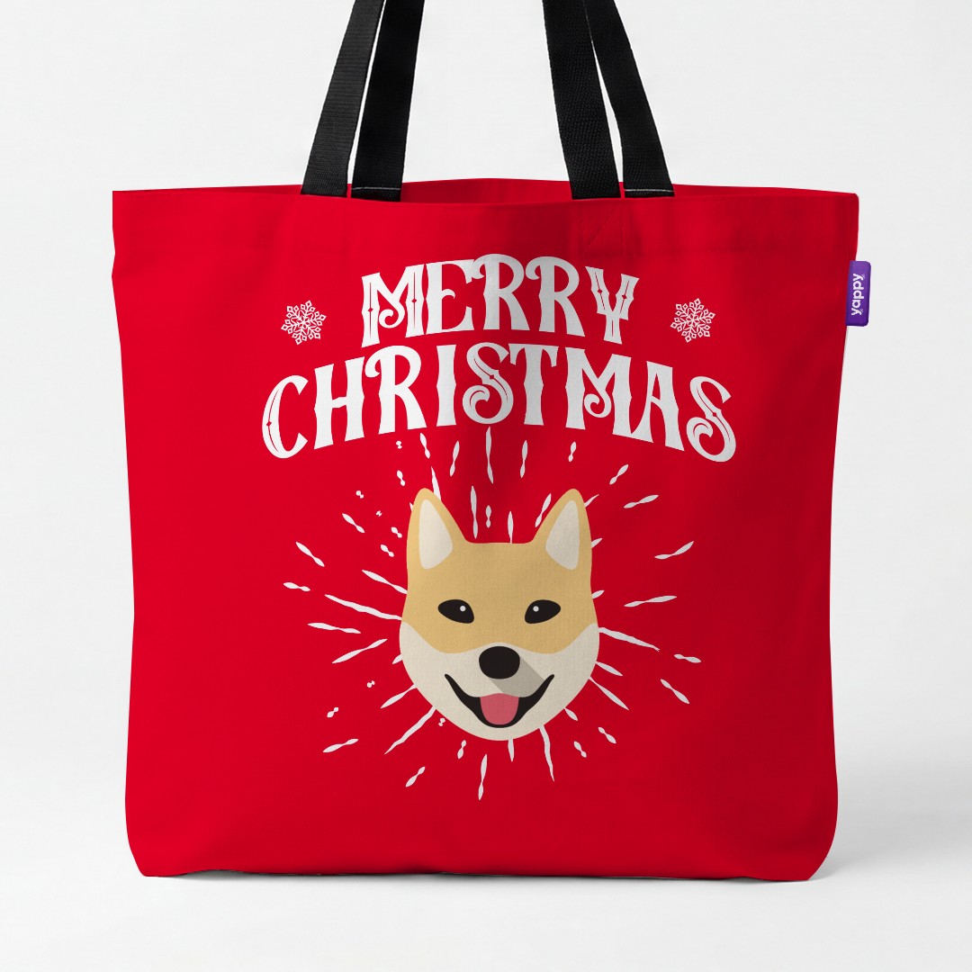 'Merry Christmas' - Personalised {breedCommonName} Canvas Bag