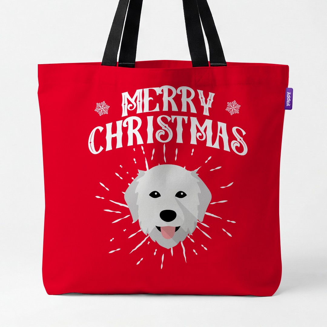 'Merry Christmas' - Personalised {breedCommonName} Canvas Bag