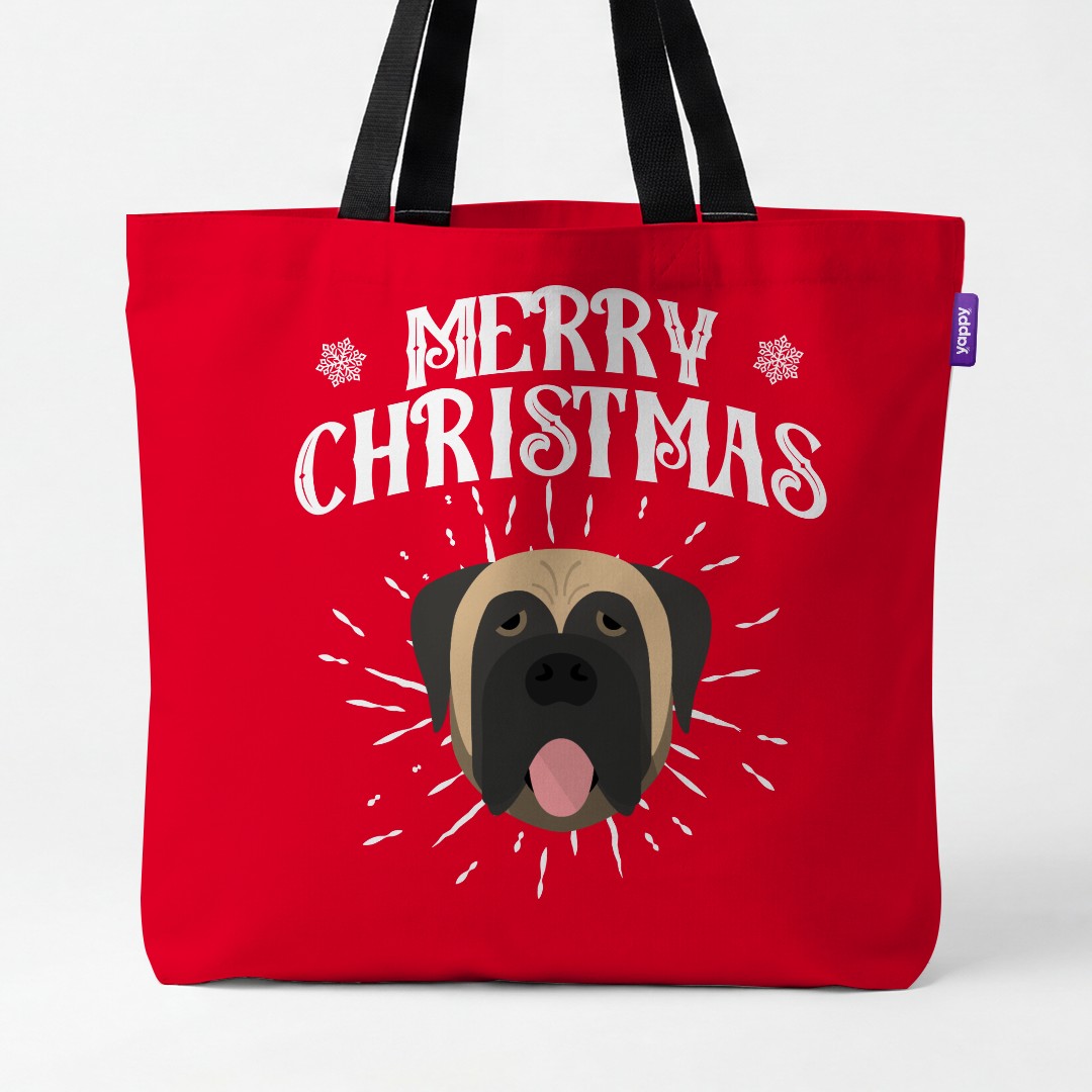 'Merry Christmas' - Personalised {breedCommonName} Canvas Bag