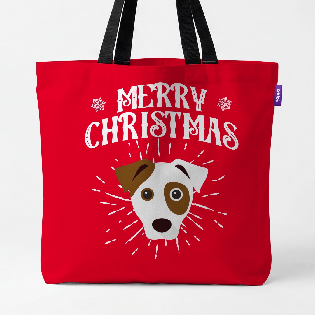'Merry Christmas' - Personalised {breedCommonName} Canvas Bag