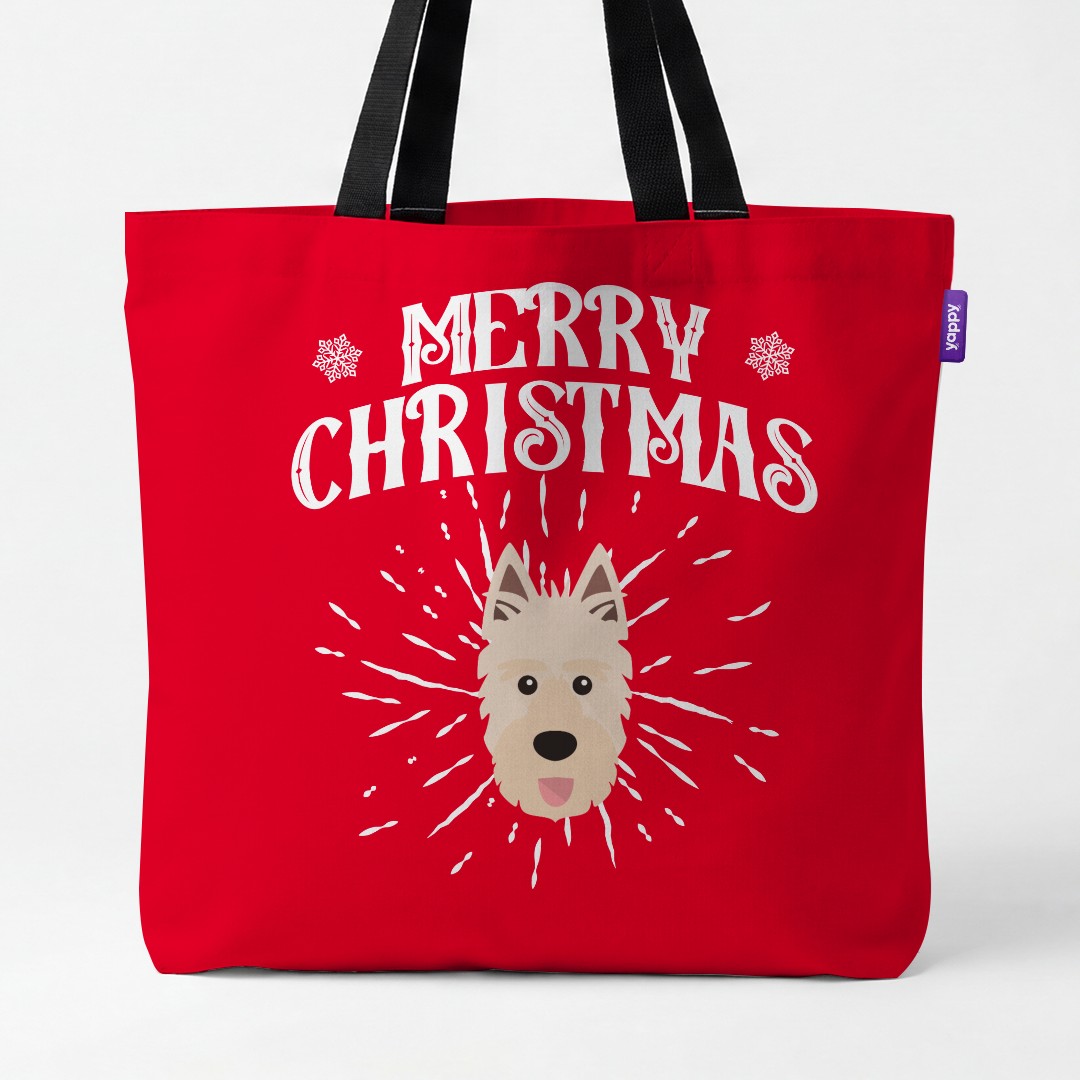 'Merry Christmas' - Personalised {breedCommonName} Canvas Bag