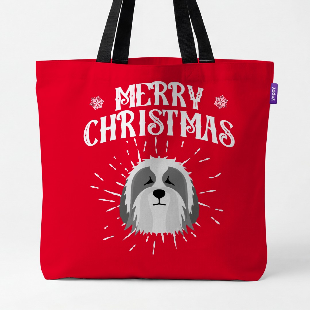 'Merry Christmas' - Personalized {breedCommonName} Canvas Bag