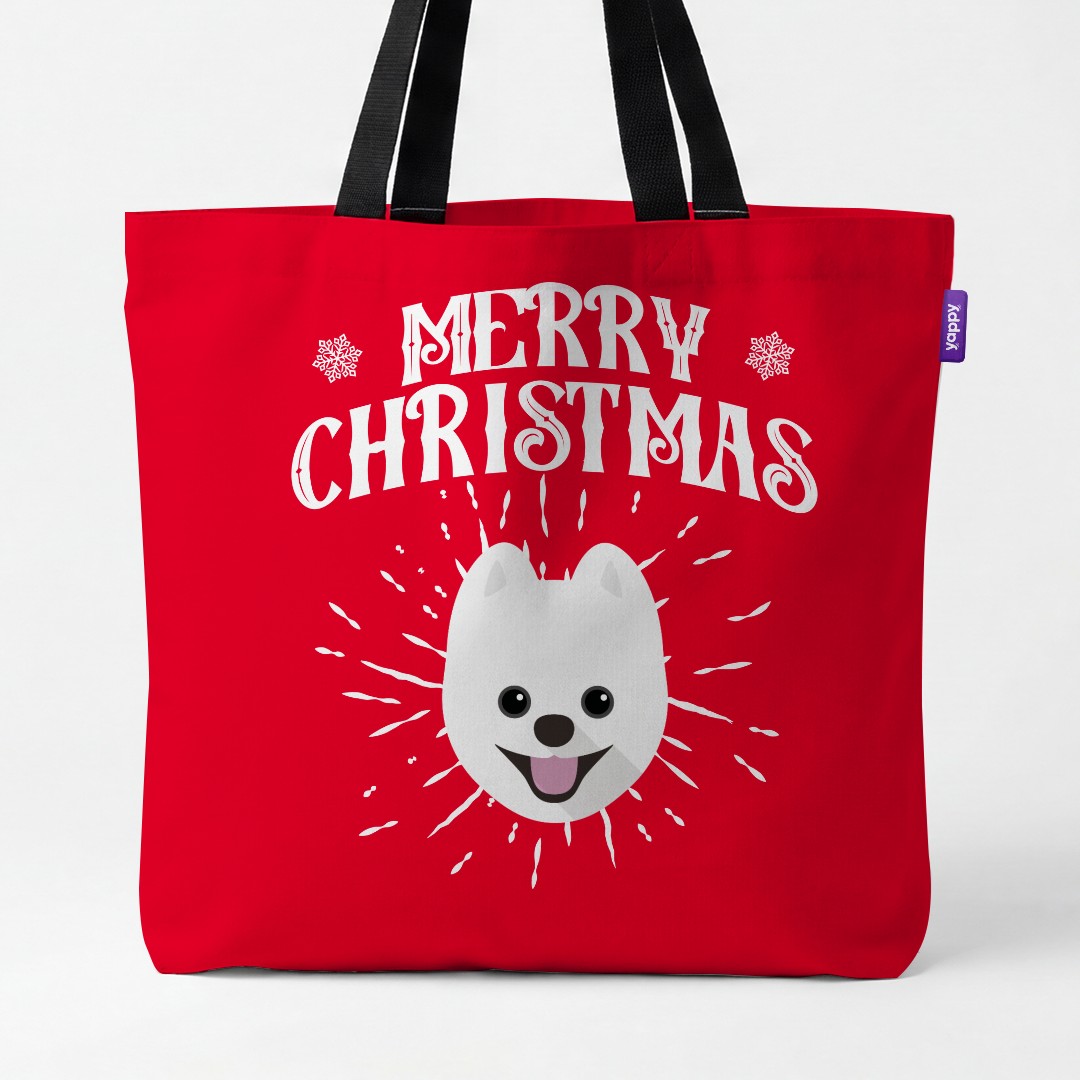 'Merry Christmas' - Personalised {breedCommonName} Canvas Bag