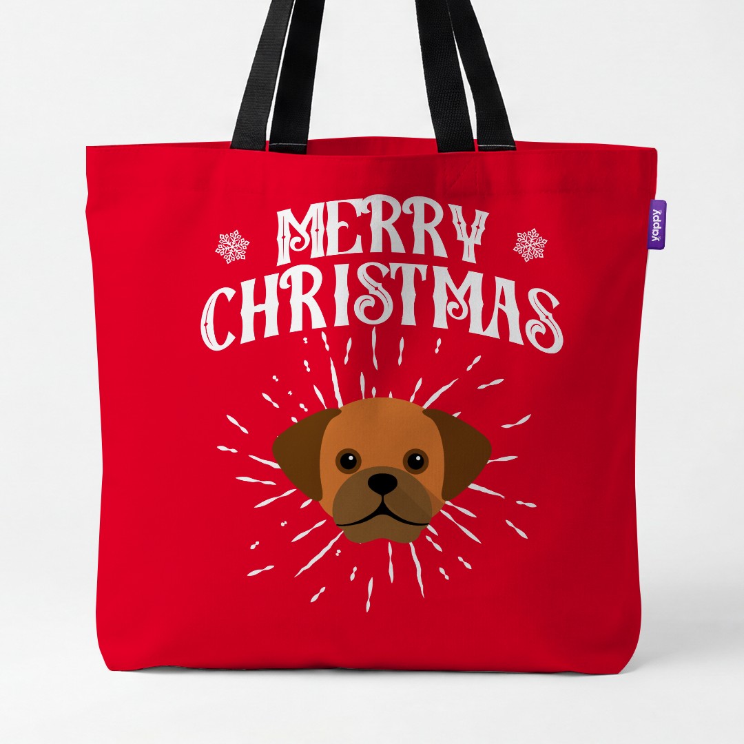 'Merry Christmas' - Personalised {breedCommonName} Canvas Bag