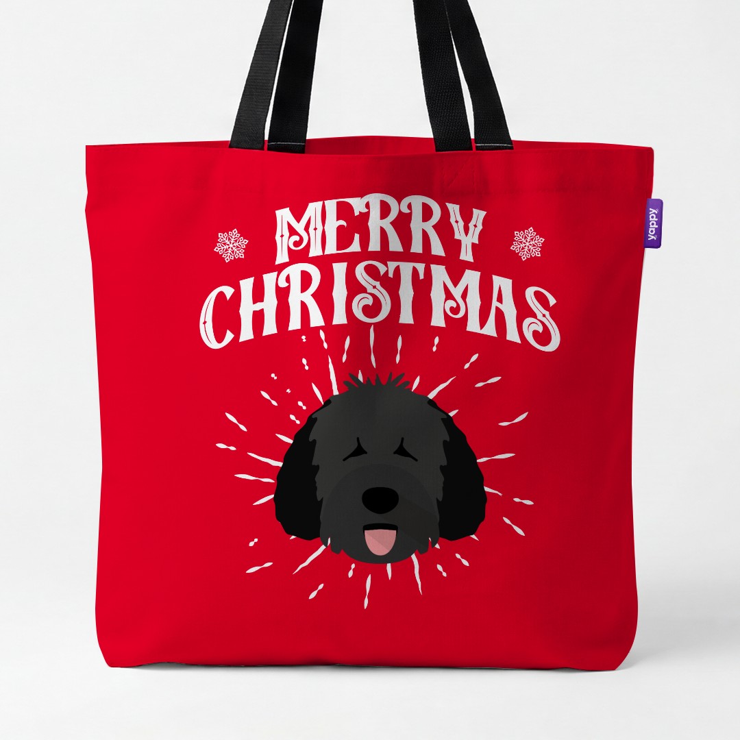 'Merry Christmas' - Personalised {breedCommonName} Canvas Bag