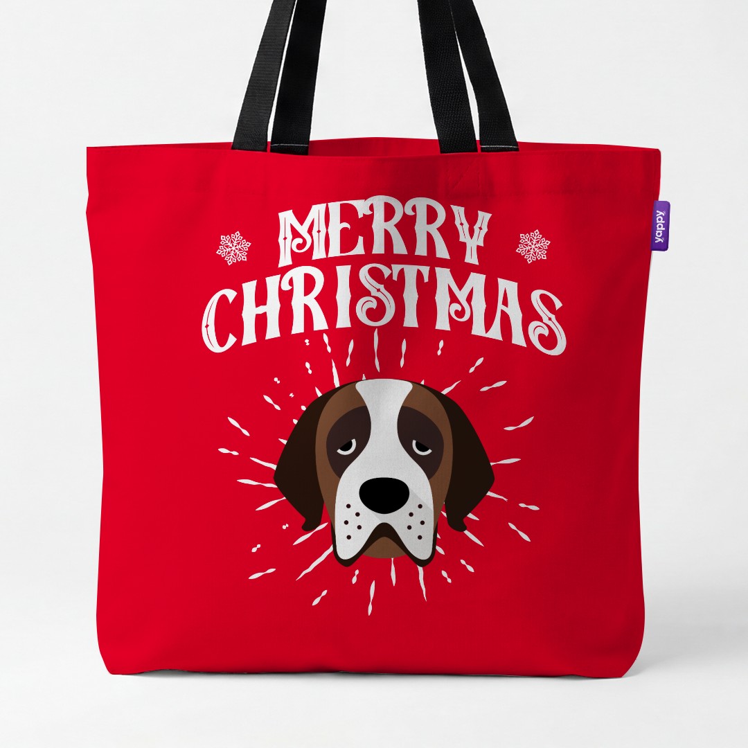 'Merry Christmas' - Personalised {breedCommonName} Canvas Bag