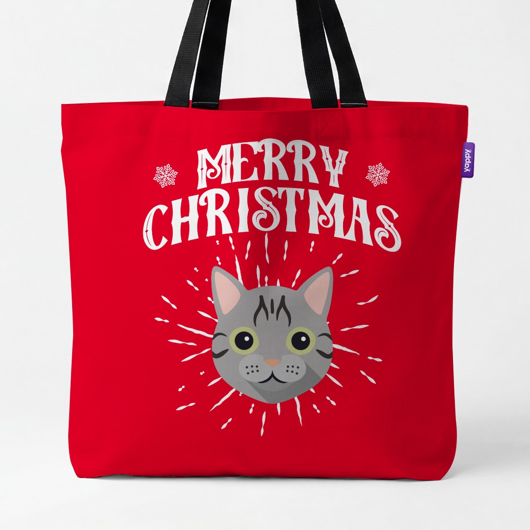 'Merry Christmas' - Personalised {breedCommonName} Canvas Bag