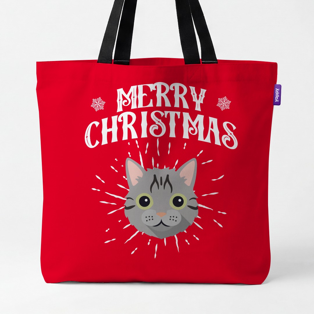 'Merry Christmas' - Personalised {breedCommonName} Canvas Bag