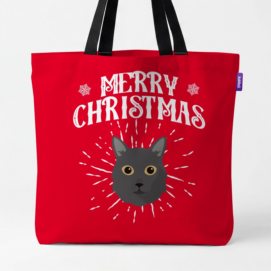 'Merry Christmas' - Personalised {breedCommonName} Canvas Bag