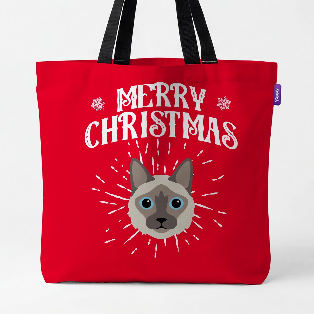 'Merry Christmas' - Personalised {breedCommonName} Canvas Bag