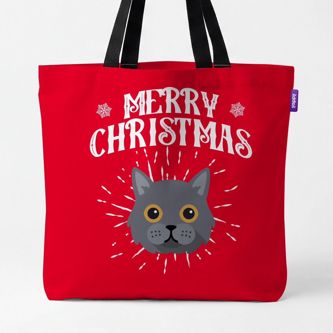 'Merry Christmas' - Personalised {breedCommonName} Canvas Bag