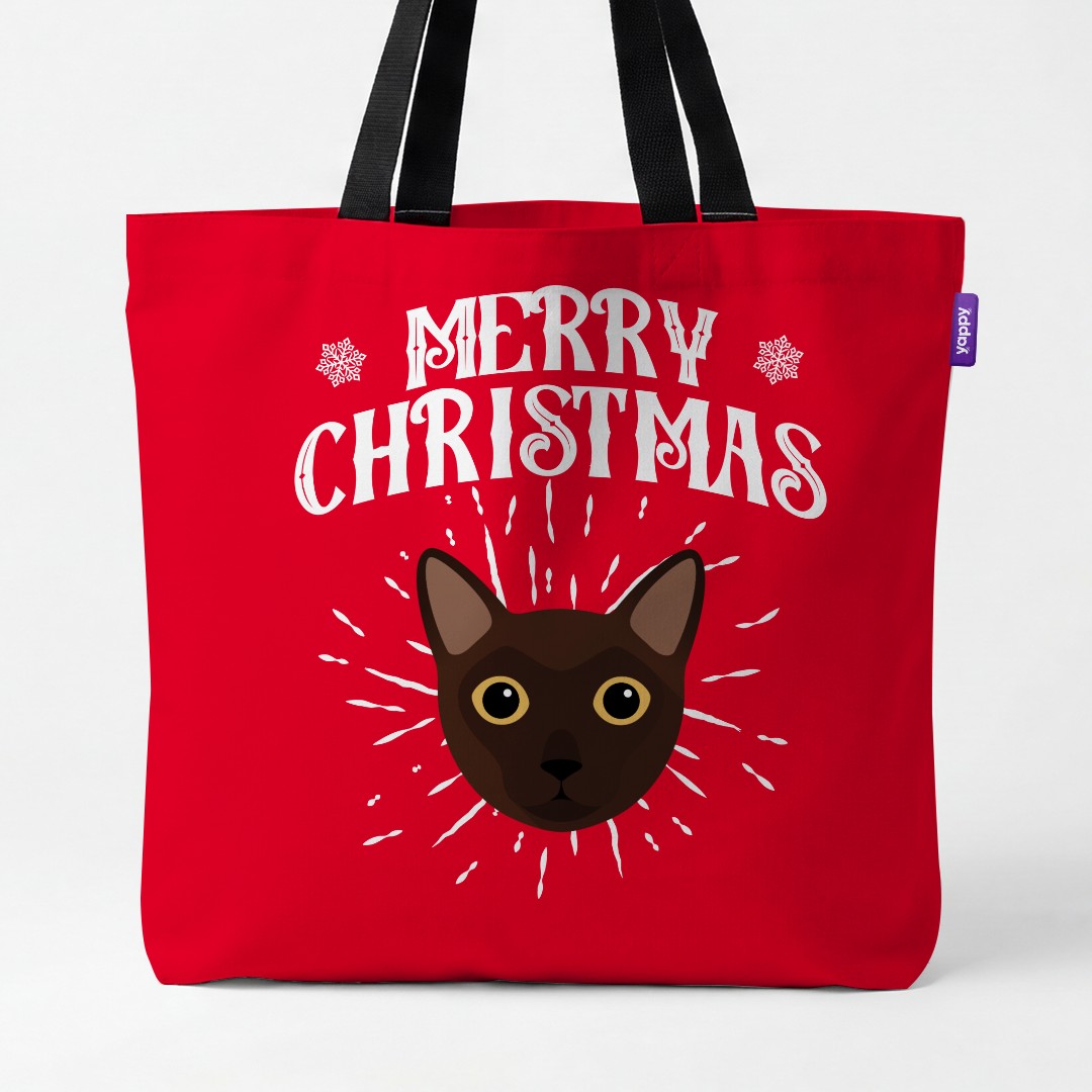 'Merry Christmas' - Personalised {breedCommonName} Canvas Bag