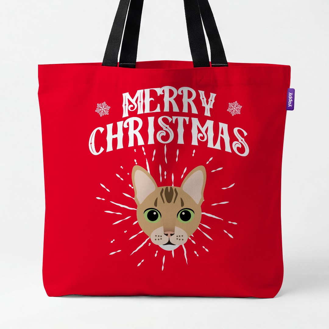 'Merry Christmas' - Personalised {breedCommonName} Canvas Bag