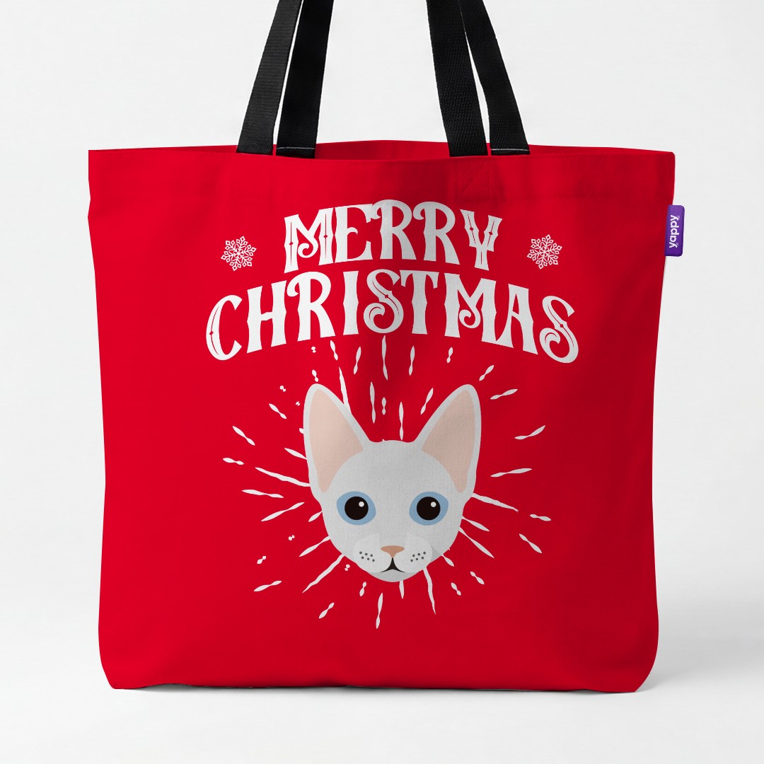 'Merry Christmas' - Personalised {breedCommonName} Canvas Bag