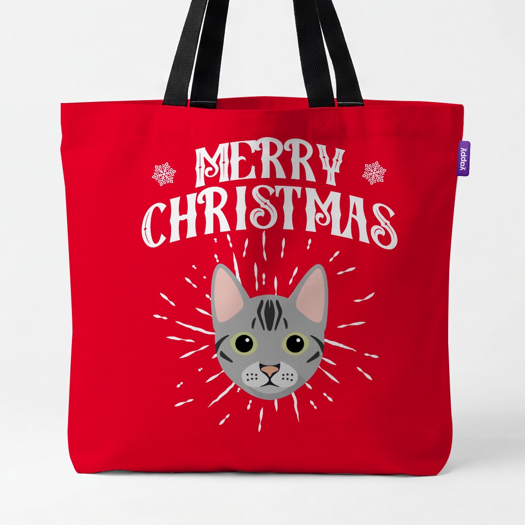 'Merry Christmas' - Personalised {breedCommonName} Canvas Bag