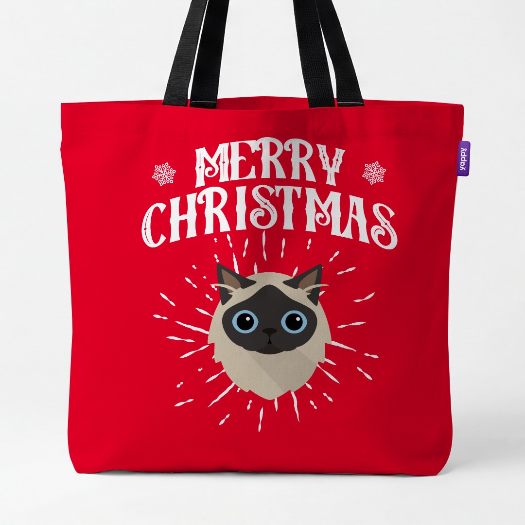 'Merry Christmas' - Personalised {breedCommonName} Canvas Bag