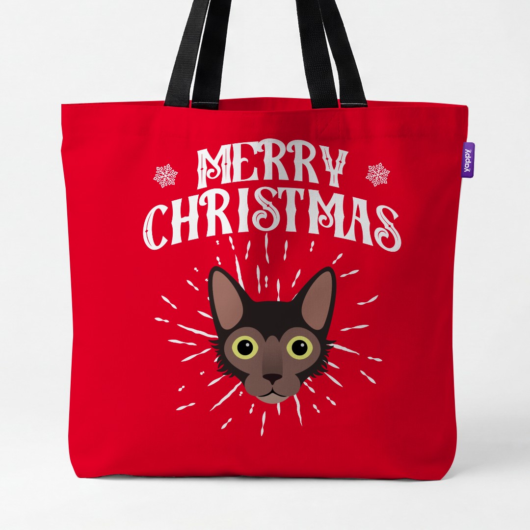 'Merry Christmas' - Personalised {breedCommonName} Canvas Bag