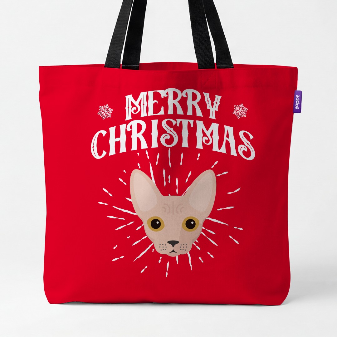 'Merry Christmas' - Personalized {breedCommonName} Canvas Bag