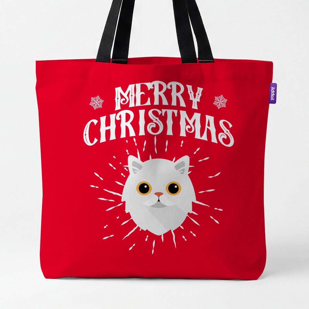 'Merry Christmas' - Personalised {breedCommonName} Canvas Bag