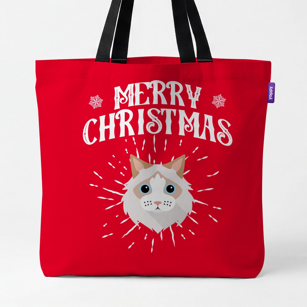 'Merry Christmas' - Personalised {breedCommonName} Canvas Bag