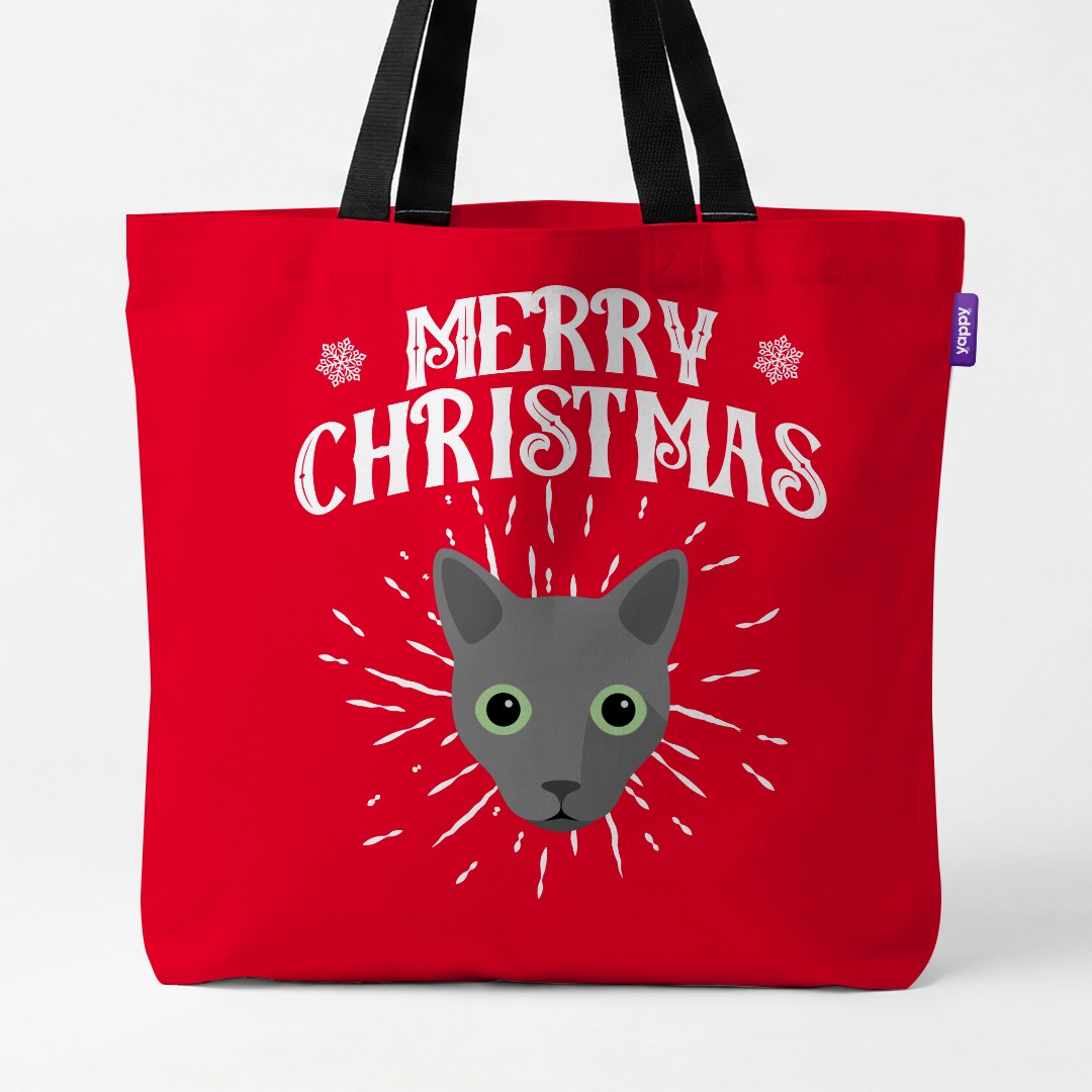 'Merry Christmas' - Personalised {breedCommonName} Canvas Bag