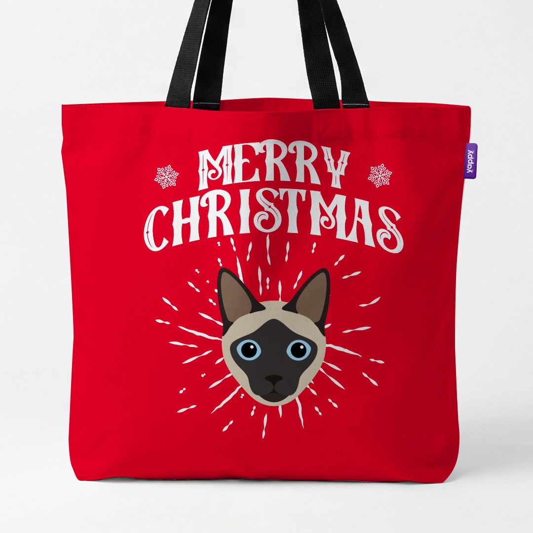 'Merry Christmas' - Personalised {breedCommonName} Canvas Bag