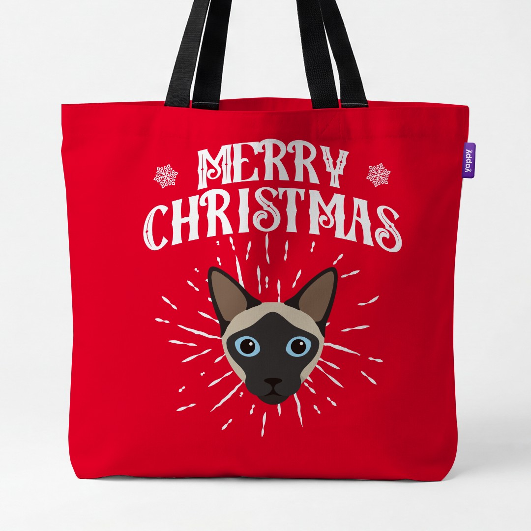 'Merry Christmas' - Personalised {breedCommonName} Canvas Bag