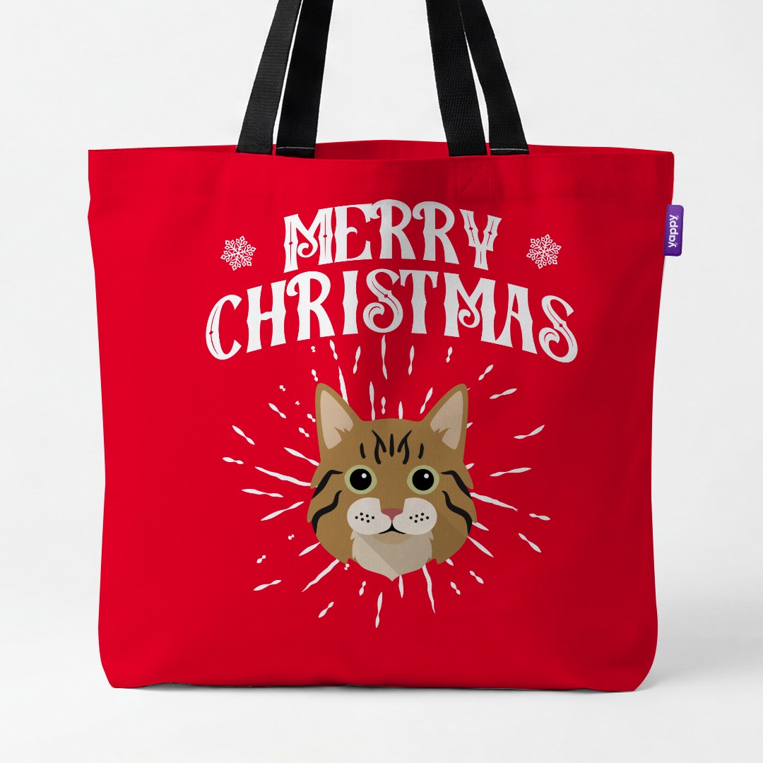 'Merry Christmas' - Personalised {breedCommonName} Canvas Bag