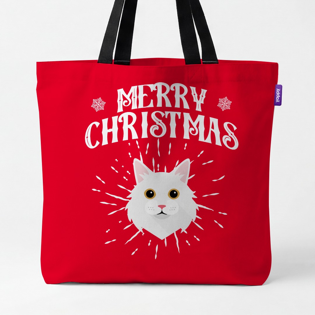 'Merry Christmas' - Personalised {breedCommonName} Canvas Bag