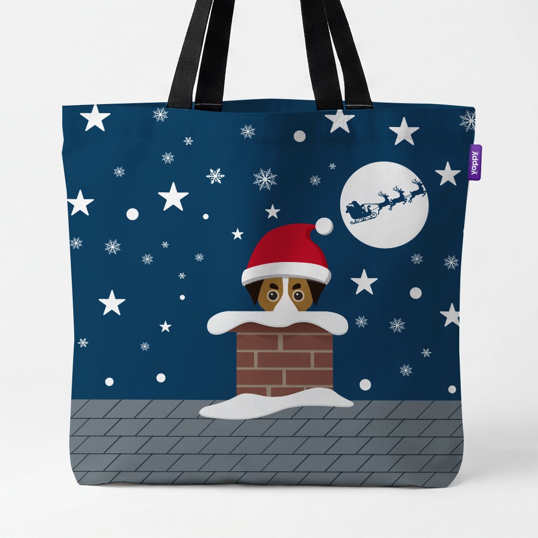 'Up on the Rooftop' - Personalized {breedCommonName} Canvas Bag