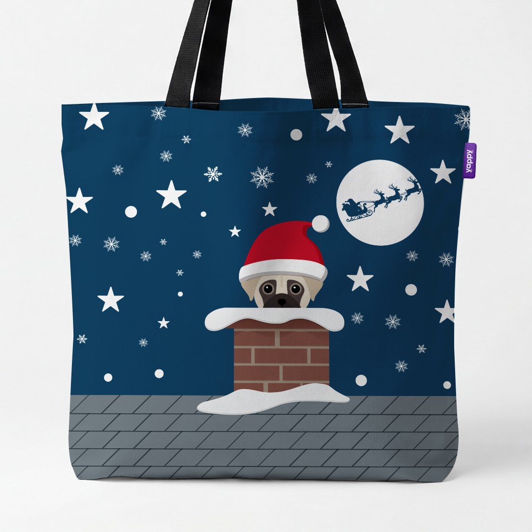 'Up on the Rooftop' - Personalised {breedCommonName} Canvas Bag