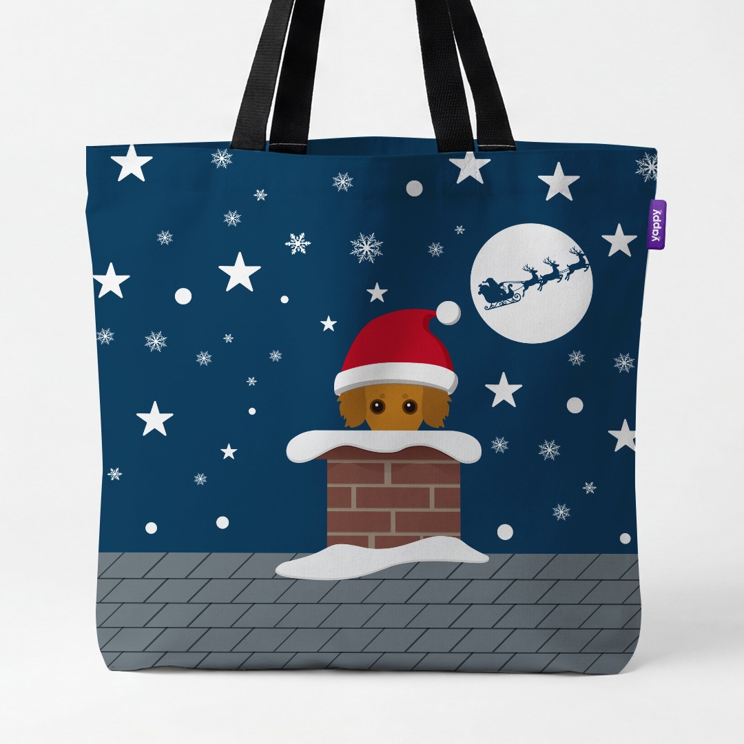 'Up on the Rooftop' - Personalised {breedCommonName} Canvas Bag
