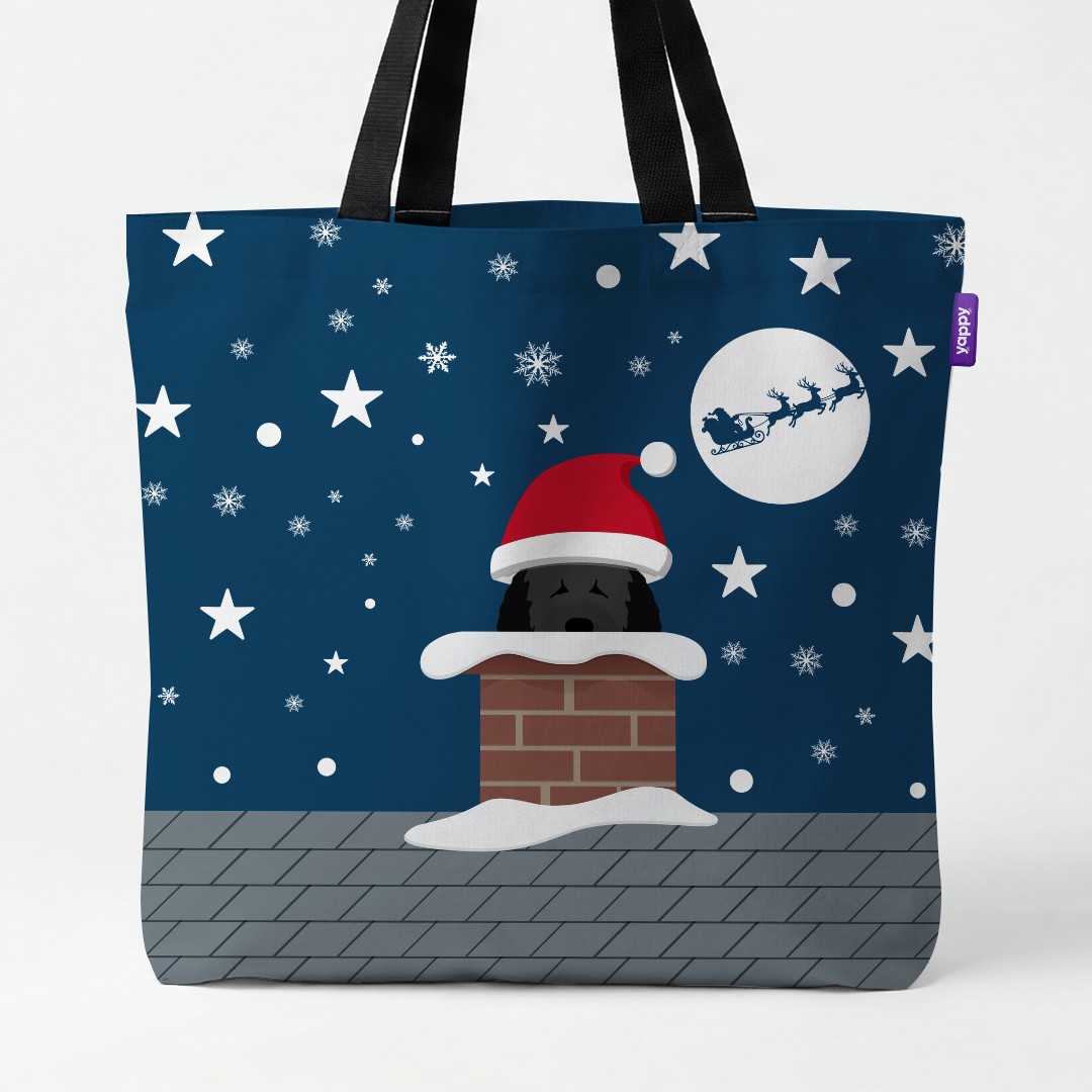 'Up on the Rooftop' - Personalised {breedCommonName} Canvas Bag