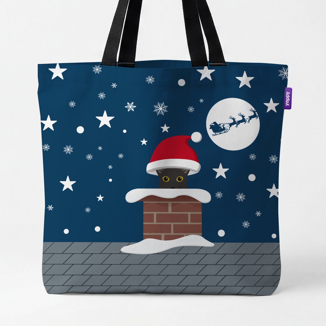 'Up on the Rooftop' - Personalized {breedCommonName} Canvas Bag